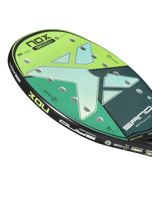 Pala Beach Tennis Nox Advanced Sand Green Pbeadvsa122 | Ofertas de pádel
